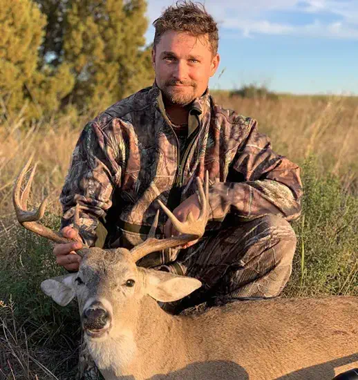Jason Reyna on a hunting trip in texas